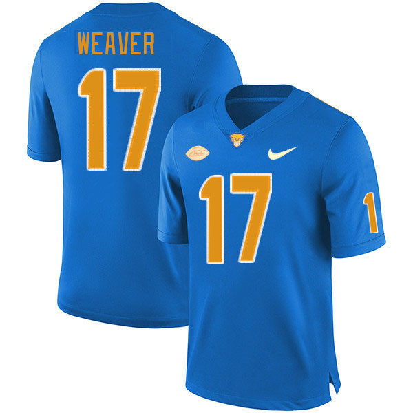 Pitt Panthers #17 Rashad Weaver College Football Jerseys Stitched Sale-Royal